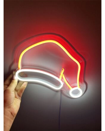 Brighten Your Holiday Spirit in Home, Office, and Shop with Santa Hat LED Neon Christmas Decorations Flex LED Neon Sign.