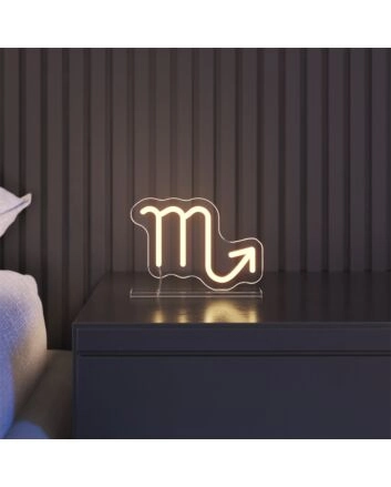 Brighten Up Your Space: Mini Scorpio LED Neon Sign Perfect for Bars, Bedrooms, and Birthday Celebrations.