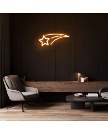 Add a Cosmic Touch to Your Home, Office, or Party Decor with the Mini Shooting Star LED Neon Sign.