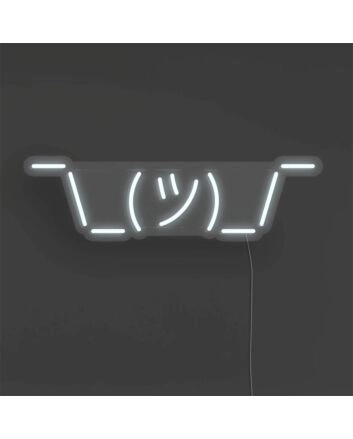 Brighten Up Your Bar, Office, or Wedding Event with the Stylish Shrug LED Neon Sign.