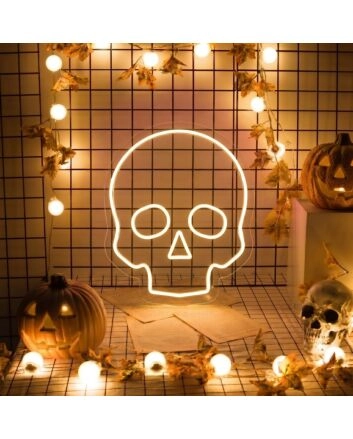 Elevate Your Space: Skull LED Neon Sign Sketch and Etch Us for Home Decor, Office Ambiance, and Bar Highlight.