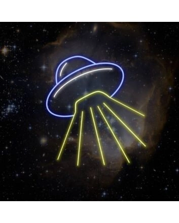 Elevate Your Space Adventure: Spaceship LED Neon Sign for Kids' Rooms, Gaming Setups, and Sci-Fi Themed Parties