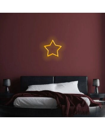 Brighten Up Your Space: Perfect for Home Decor, Office Ambiance, and Bar Settings with Star LED Neon Sign.