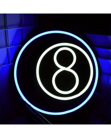 Elevate Your Game Room, Bar, or Man Cave Ambiance with Table Ball Black 8 Balls LED Neon Lights