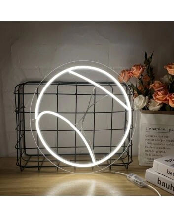 Elevate your sports bar or game room ambiance with the vibrant Tennis Ball LED Neon Sign.