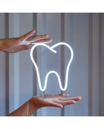 Brighten Your Dental Office or Themed Party with the Tooth Mini LED Neon Sign.
