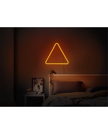 Brighten Up Any Space: Triangle LED Neon Sign for Bars, Weddings, and Chic Home Decor