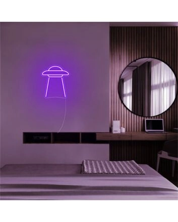Brighten Up Your Space: Mini Ufo LED Neon Sign for Home Decor, Bars, and Party Ambiance.