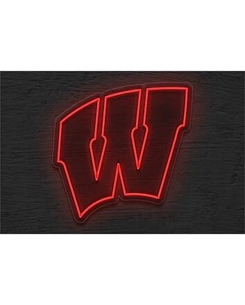 Brighten Your Game Day Celebrations and Home Bar with the University Of Wisconsin Logo LED Neon Sign.