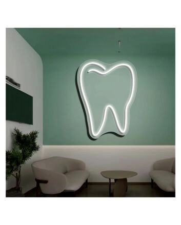 Brighten Up Your Space: Wall Decor Home Decor Teeth LED Neon Sign, Perfect for Bars, Dental Offices, and Quirky Home Settings