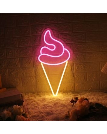 Brighten Your Space with Style: Perfect for Home Decor, Stores, and Celebrations - Wall Decor Ice Cream LED Light LED Neon Sign.