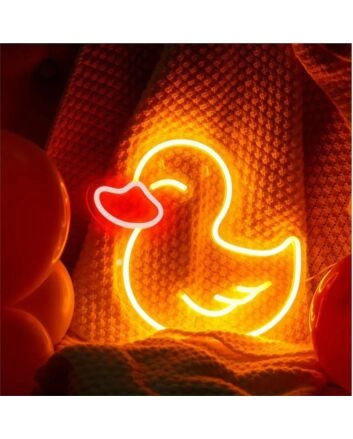 Brighten Up Your Space: Yellow Duck LED Neon Wall Sign for Home Decor, Nighttime Parties, and Playful Office Settings
