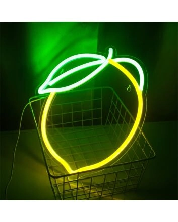 Brighten Up Your Space: Yellow Lemon LED Neon Light Perfect for Bars, Cafés, and Vibrant Home Decor