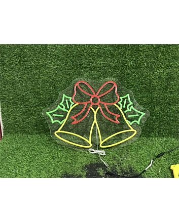 Brighten Up Your Christmas Festivities: Jingle Bell Christmas Decoration LED Neon Sign Perfect for Home, Office, and Holiday Parties