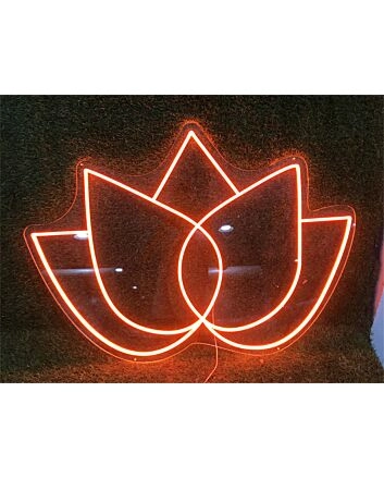 Brighten Up Any Space: Lotus Home Decor LED Neon Sign for Bars, Weddings, and Office Ambiance.