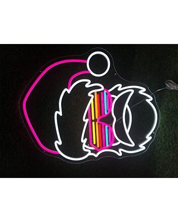 Brighten Your Festive Decor: Santa With Glasses Christmas LED Neon Sign for Home, Office, and Holiday Celebrations