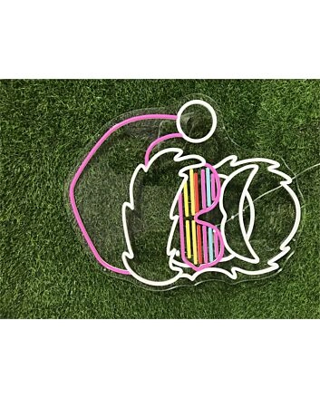 Brighten Your Festive Decor: Santa With Glasses Christmas LED Neon Sign for Home, Office, and Holiday Celebrations