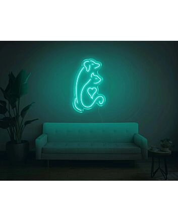 Dog and Cat V2 LED Neon Sign