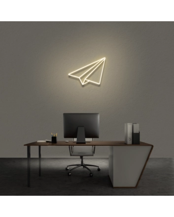 Paper Airplane Neon Sign