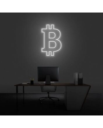 Bitcoin Logo Neon Sign