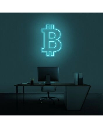Bitcoin Logo Neon Sign