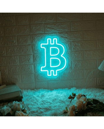 Bitcoin Logo Neon Sign