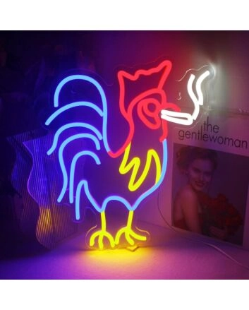 Brighten Up Your Kitchen or Bar: Dive into Ambiance with the Colorful Rooster Neon Sign