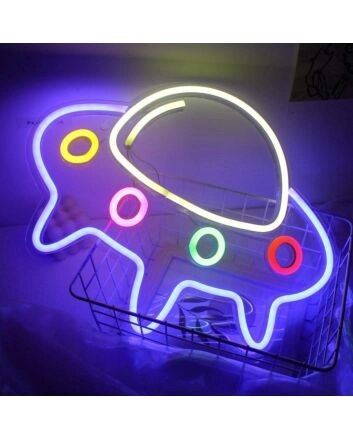 Brighten Your Space: Colorful Ufo Neon Sign for Home Decor, Offices, Stores, Bars, and Celebratory Events
