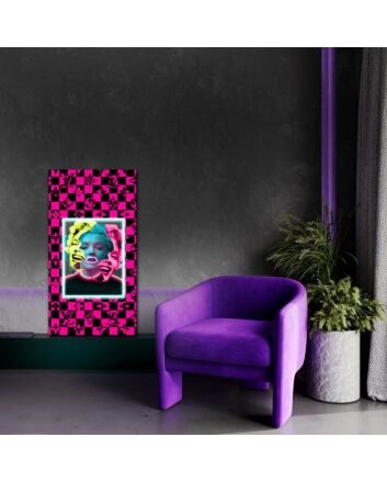 Brighten Your Space: Uv Light Neon Artwork Dazzling Led Display Perfect for Bars, Weddings, and Home Decor