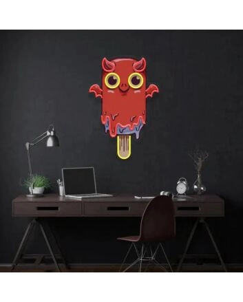 Add a Cool Vibe to Your Home, Bar, or Party Decor with the Vampire Ice Cream UV Light Neon Artwork - Chill in Style.