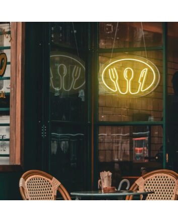 Elevate Your Dining Experience: 4 In 1 Tableware Neon Sign Perfect for Home Decor, Restaurants, and Wedding Celebrations.