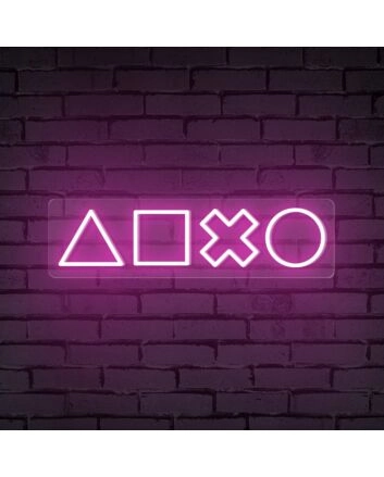 Elevate Your Gaming Room, Man Cave, or Party Ambience with the Controller Buttons Neon Sign For Gamers.