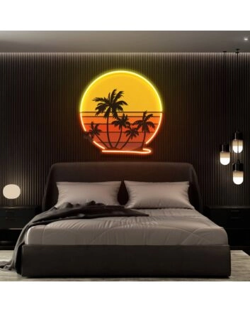 Brighten up your spaces with Sunset Art Led Uv Neon Sign – Perfect for Home Decor, Bars, and Weddings.