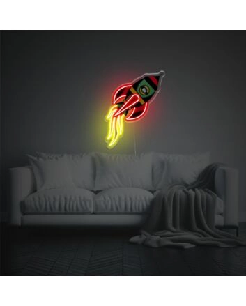 Take your space to new heights in style – Perfect for home decor, offices, and themed parties with Lifting Rocket LED Neon Acrylic Artwork.