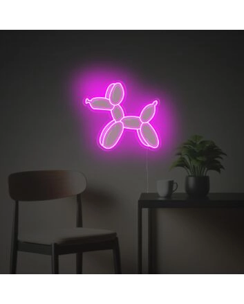 Brighten Your Space: Little Pinky Puppy LED Neon Acrylic Artwork Perfect for Home Decor, Children's Rooms, and Celebratory Events.