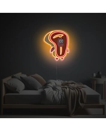 Brighten Up Your Home, Office, or Bar: Patrick Star With Meat Suit LED Neon Acrylic Artwork Perfect for Themed Celebrations and Creative Spaces