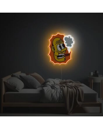 Brighten Up Your Space: Smocking Yellow Man LED Neon Acrylic Artwork Perfect for Home Decor, Bars, and Unique Wedding Themes.