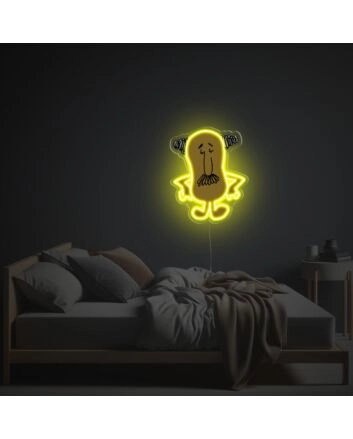 Brighten Up Your Bar, Office, and Living Space with Yellow Uncle Man LED Neon Acrylic Artwork.