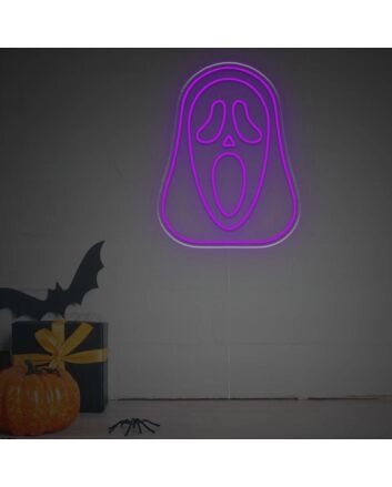 Elevate Your Halloween Ambiance or Theme Parties with the Ghostmask From Scream LED Neon Sign.