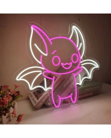 Brighten Up Your Halloween Festivities at Home, Office, or Party with the Halloween Cuty Flying Bat LED Neon Sign