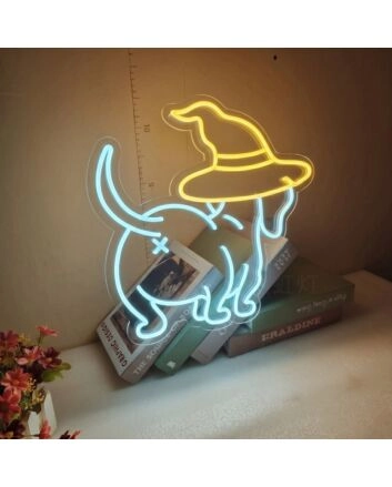 Bring Spooky Fun to Your Home, Office, or Halloween Party with the Halloween Dachshund Butt LED Neon Sign