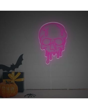 Brighten Your Halloween Celebrations and Themed Parties with the Halloween Melting Skull Head LED Neon Sign