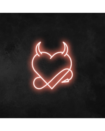 Devil Heart Neon Sign