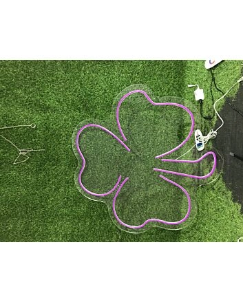 Brighten Up Your Space: Perfect for Weddings, Parties, and Chic Home Decor with Clover Purple Custom LED Neon Sign.