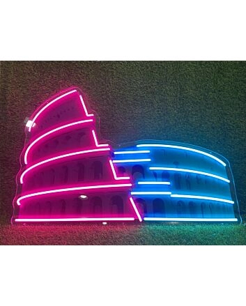Brighten Up Your Space: Colosseum UV Print LED Neon Sign for Bars, Home Décor, and Memorable Weddings.