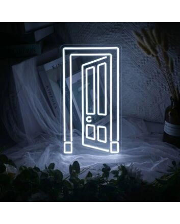 Brighten Your Entrance with the Opening Door LED Neon Sign - Perfect for Homes, Bars, and Welcoming Events