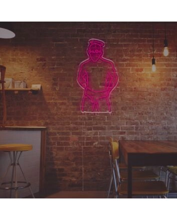 Brighten Up Your Bedroom or Add a Playful Touch to Your Bar with the Sexy Boy With Halo LED Neon Sign.