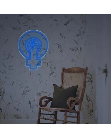 Empower your space: Female Sign With Fist LED Neon Sign for feminist decor, offices, and empowerment events.