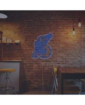 Brighten Up Your Bar, Office, or Wedding with the Enchanting Lady With Black Rachium LED Neon Sign.