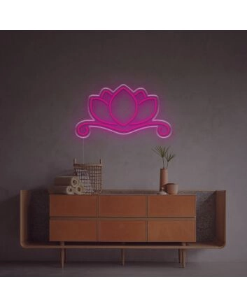 Brighten Your Space: Lotus LED Neon Sign Ideal for Weddings, Bars, and Cozy Home Decor.